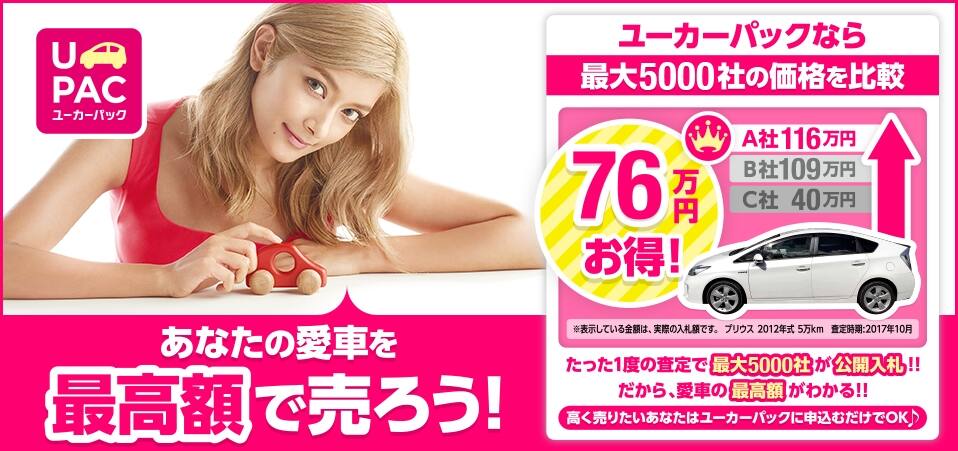 ローラ車買取査定はUcarPAC(ユーカーパック)オートオークション